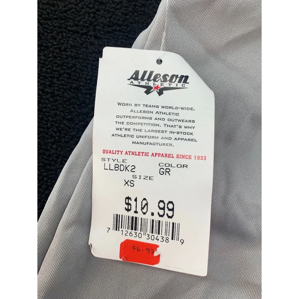 Lot of‎ 2 Alleson Athletic Youth Baseball Softball Pants Grey Elastic size XS